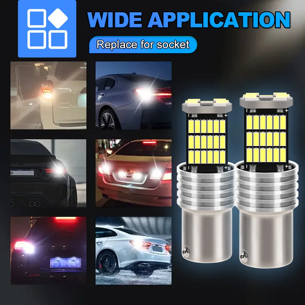 LED سيارة عكس أضواء BA15S P21W 1156 لمبة احتياطية ملحقات المصابيح لسيارات BMW E46 E39 E30 E84 E34 F48 E53 F45 F46 6000K الأبيض
