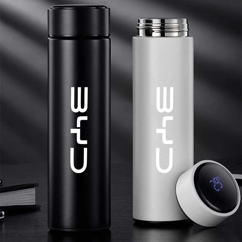 

500ml Portable Car Smart Thermos Bottle Temperature Display Cup For BYD Atto 3 Act 3 Tang F3 E6 Dmi Yuan Song plus EV2022 2023
