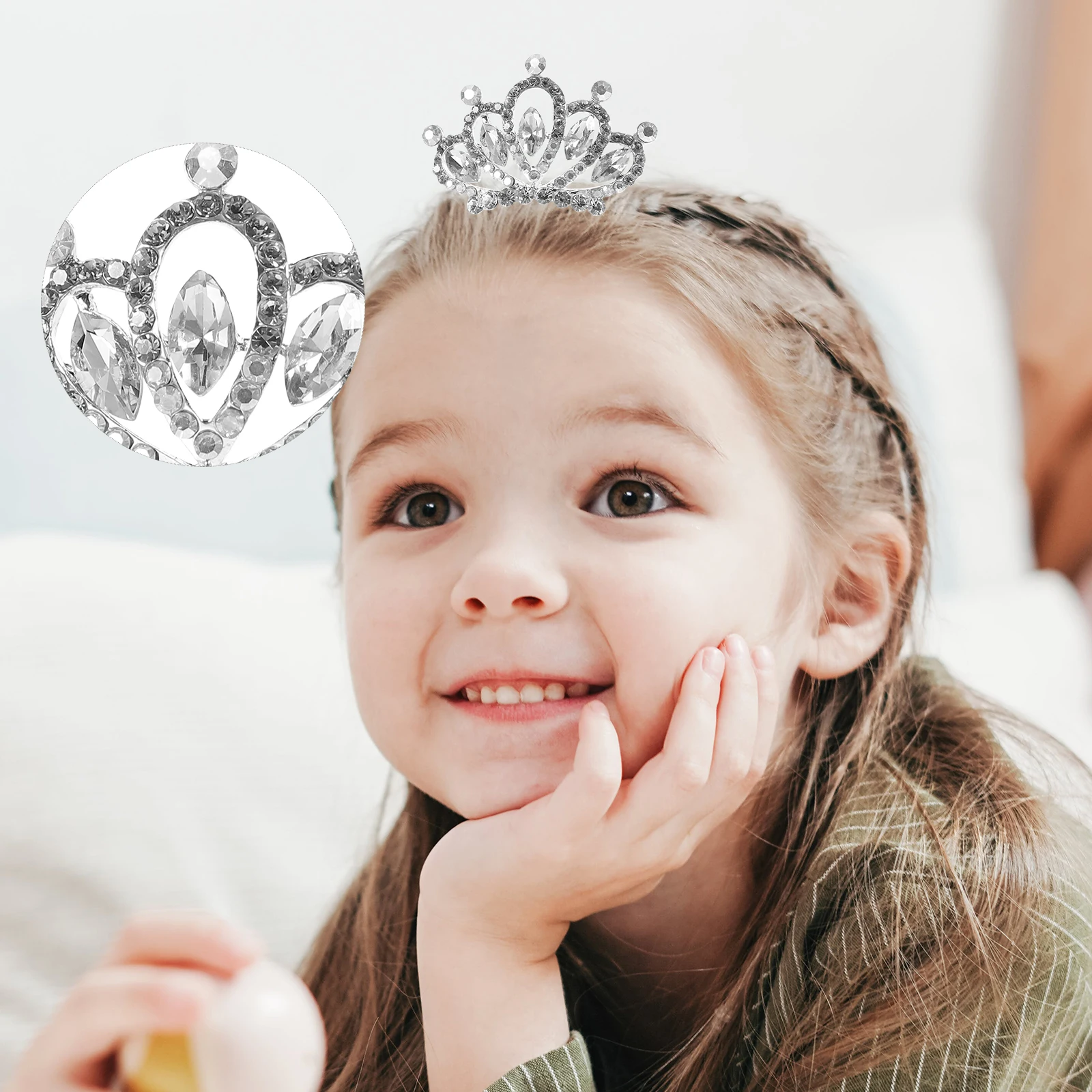 

Tiara Wedding Flower Girl Hair Accessories Princess Comb for Women Mini Crown Headband The