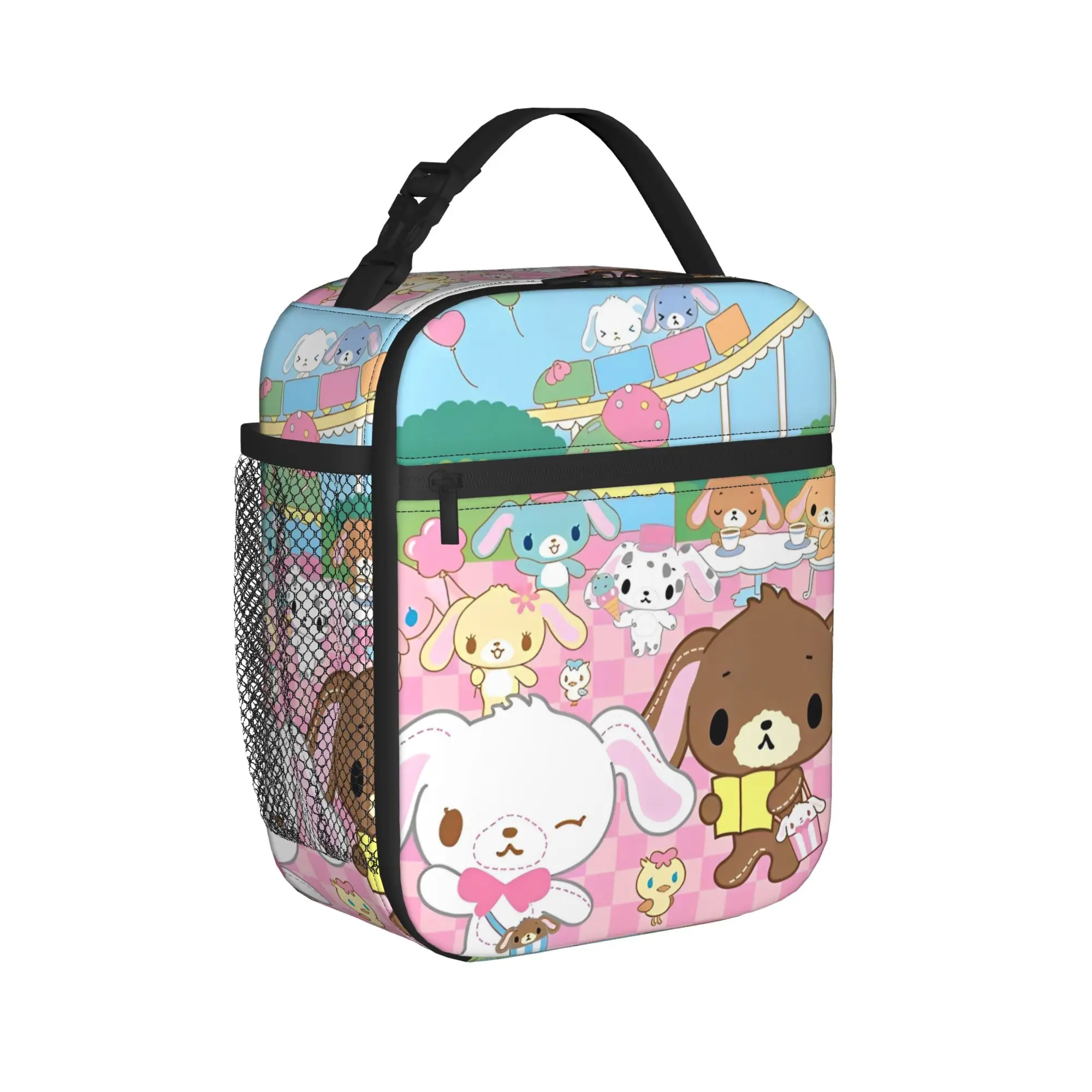 

Sugarbunnies Sugar Rabbit Insulated Lunch Bag Cartoon Meal Container Thermal Bag Tote Lunch Box School Picnic Bento Pouch