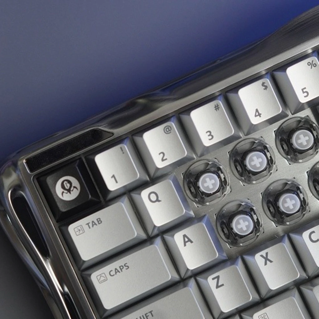 GravaStar UFO Switch Magnético Linear com Som Profundo e Estalado 360 °   Teclado Magnético de Design de Trilho Duplo 40gf RT0.001mm N52H Prata Roxo