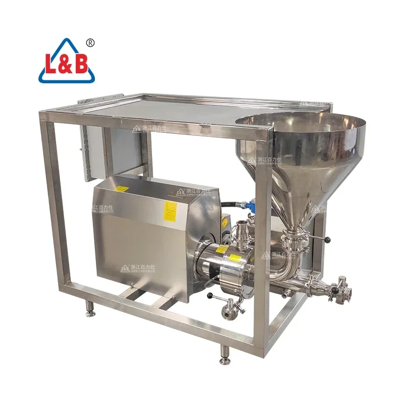 2026 NBStainless steel in-line high shear liquid powder mixer Batch Homogenizer Emulsifier Mixer Xanthan Gum Powder Liquid Mixer