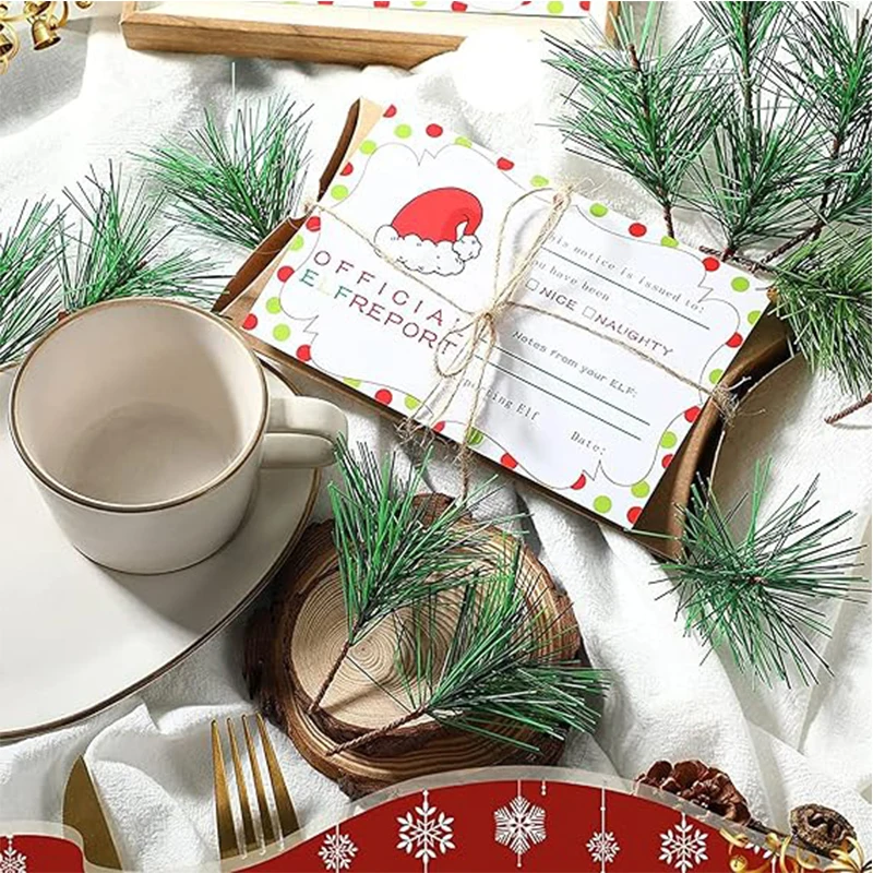5/10 Stück künstliche Tannennadel, 11 cm, Zweig, grüne Pflanze, Tannennadel für DIY, Weihnachten, Thanksgiving, Hochzeit, Hausgarten, Dekoration – Detail 7