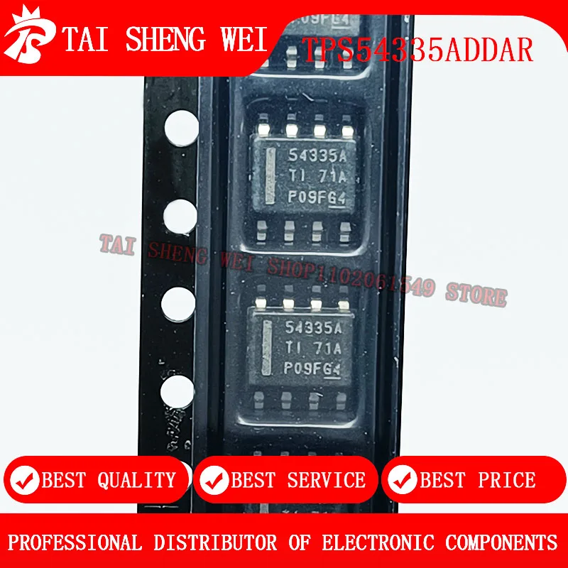 2PCS Brand New Original SMD TPS54335ADDAR TPS54335A Marked 54335A Package SOP-8 3A Synchronous Buck Converter