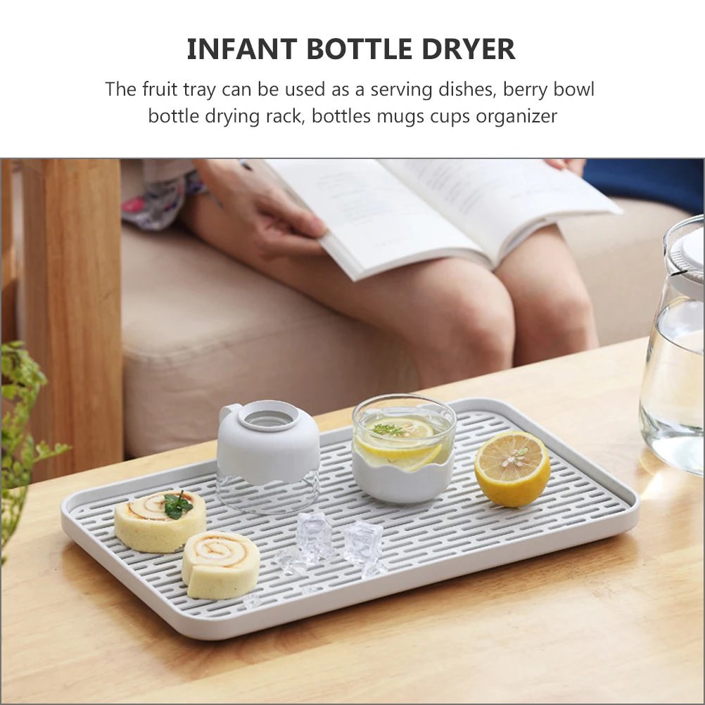 

Drain Tray Layer Drying Bottle Drying Rack Rack Kitchen Fruit Tray Bottle Organizer Plastic Countertop Protector
