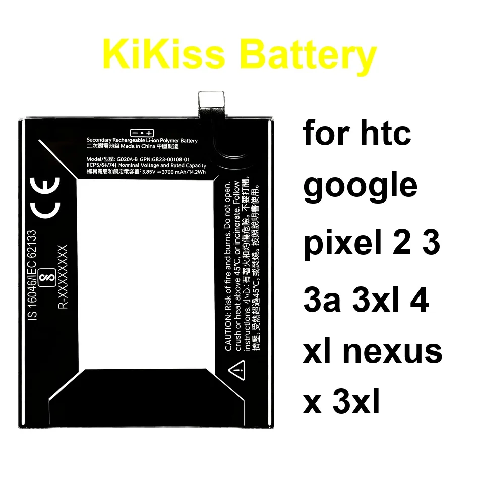 

Mobile Phone Battery Safe B2PW2100 G011B-B G020A-B 3430-3830Mah For Htc Google Pixel 2 3 3A 3XL 4 XL Nexus X