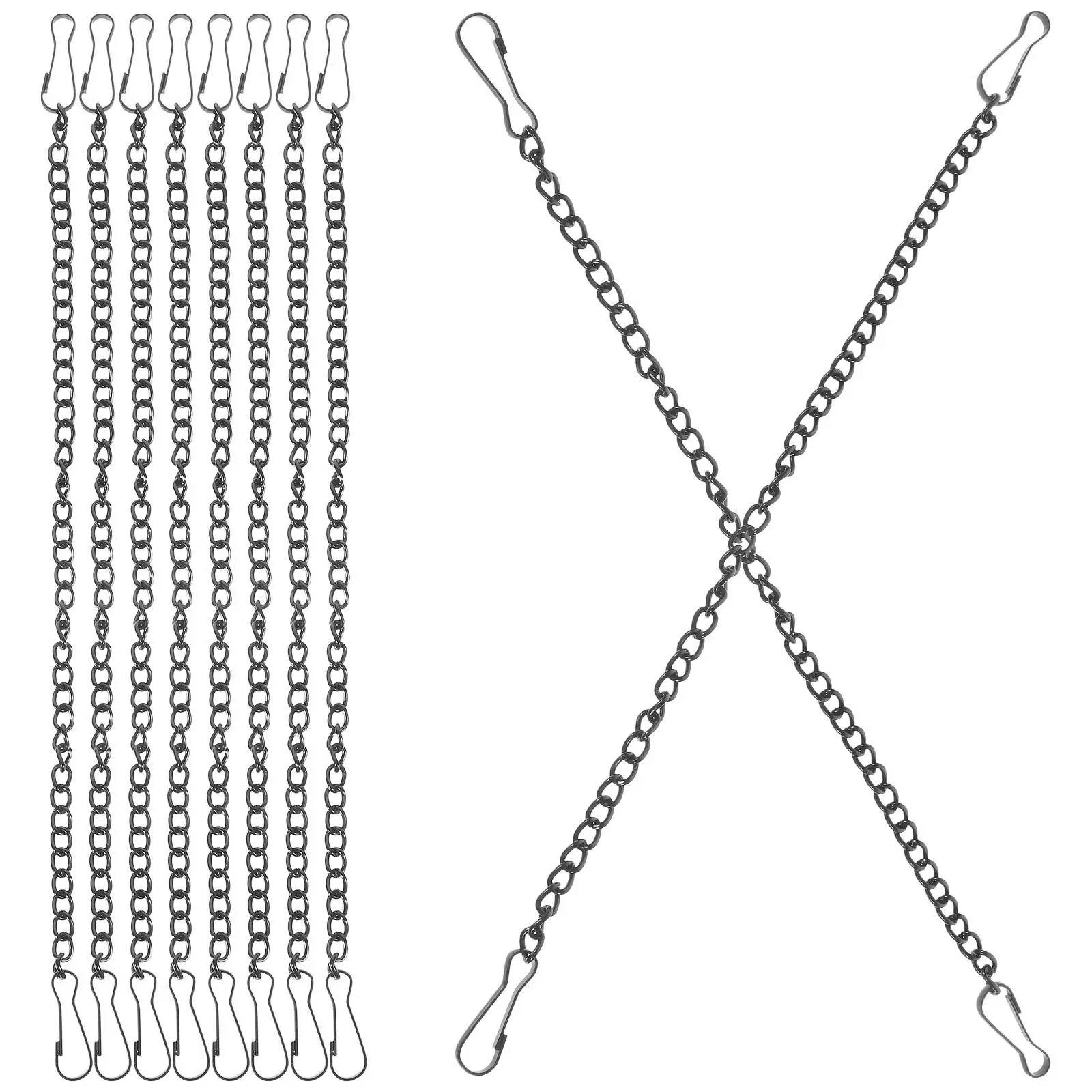 

10 Pcs Chain 20cm Long 1 2mm Thick Metal Hanging Chains Plant House Number Wire Iron Practical Indoors