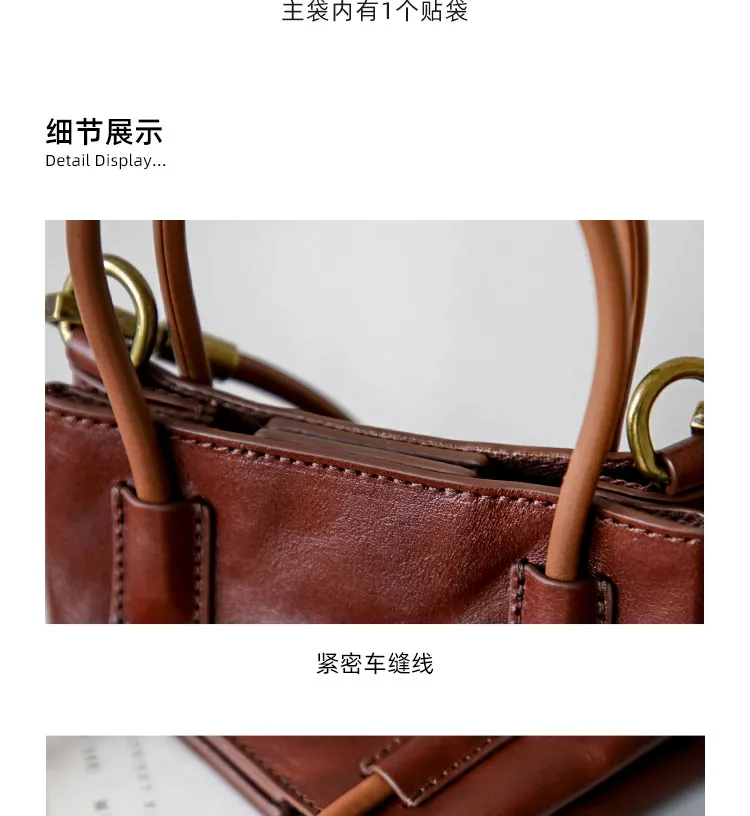 PNDME schlichte, modische Damen-Handtasche aus erstklassigem Rindsleder, handgefertigte Echtleder-Umhängetasche für das Wochenende. – Detail 4
