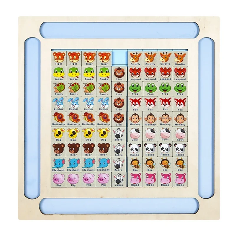 

Wooden Children's Lianliankan Right Bumping Game Logical Thinking Training Early Education Puzzle Elimination Table Toy