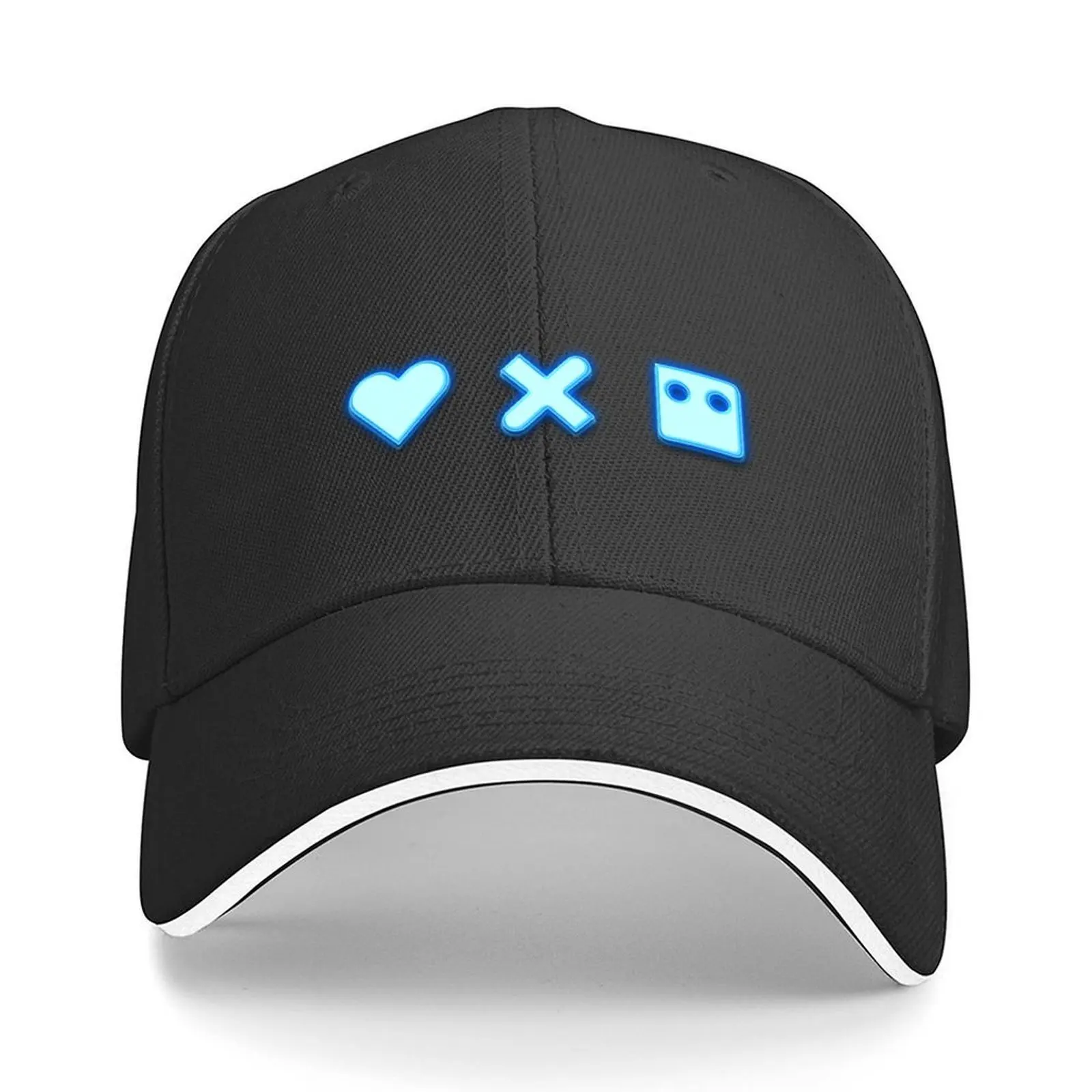 

Love death & robots neon blue Baseball Cap Winter hat men's big size hat funny hat sailor cap for men Caps Male Women's