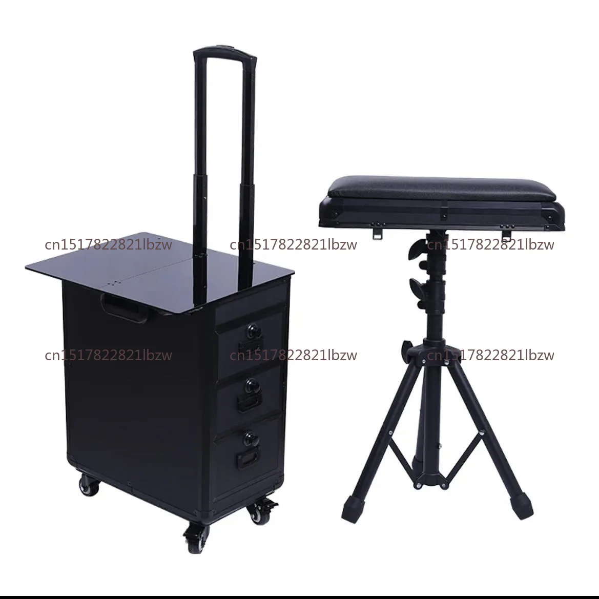 High-Capacity  Draw-Bar Box Dual Purpose Able Arm Bracket Portable Suitcase Trolley Bag Artist Tools Storage Cas