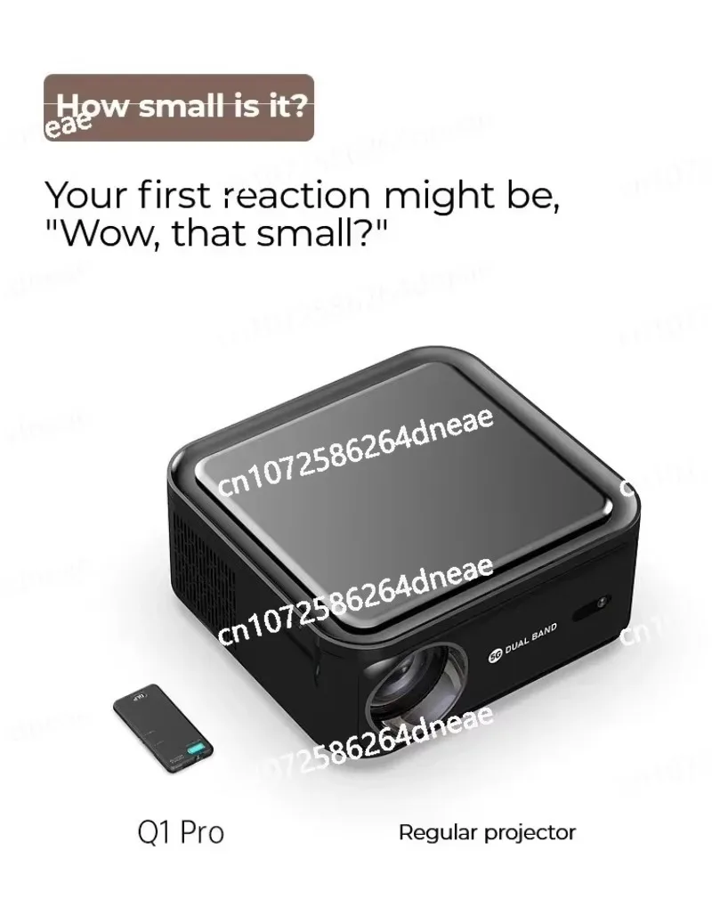 

Auto Focus With battery for home and outdoor mini pocket projector, Black car Ultra-thin DLP Android 8.1 1080P