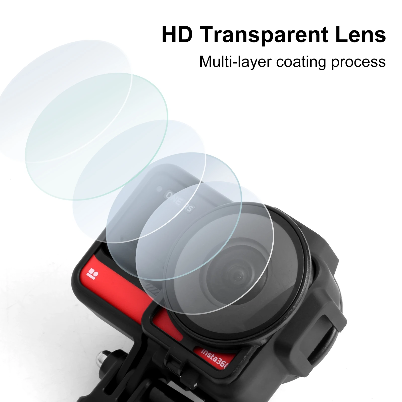 PULUZ Plastic Frame Case with Organic Tempered Glass Lens Guard for Insta360 One RS 360 Edition