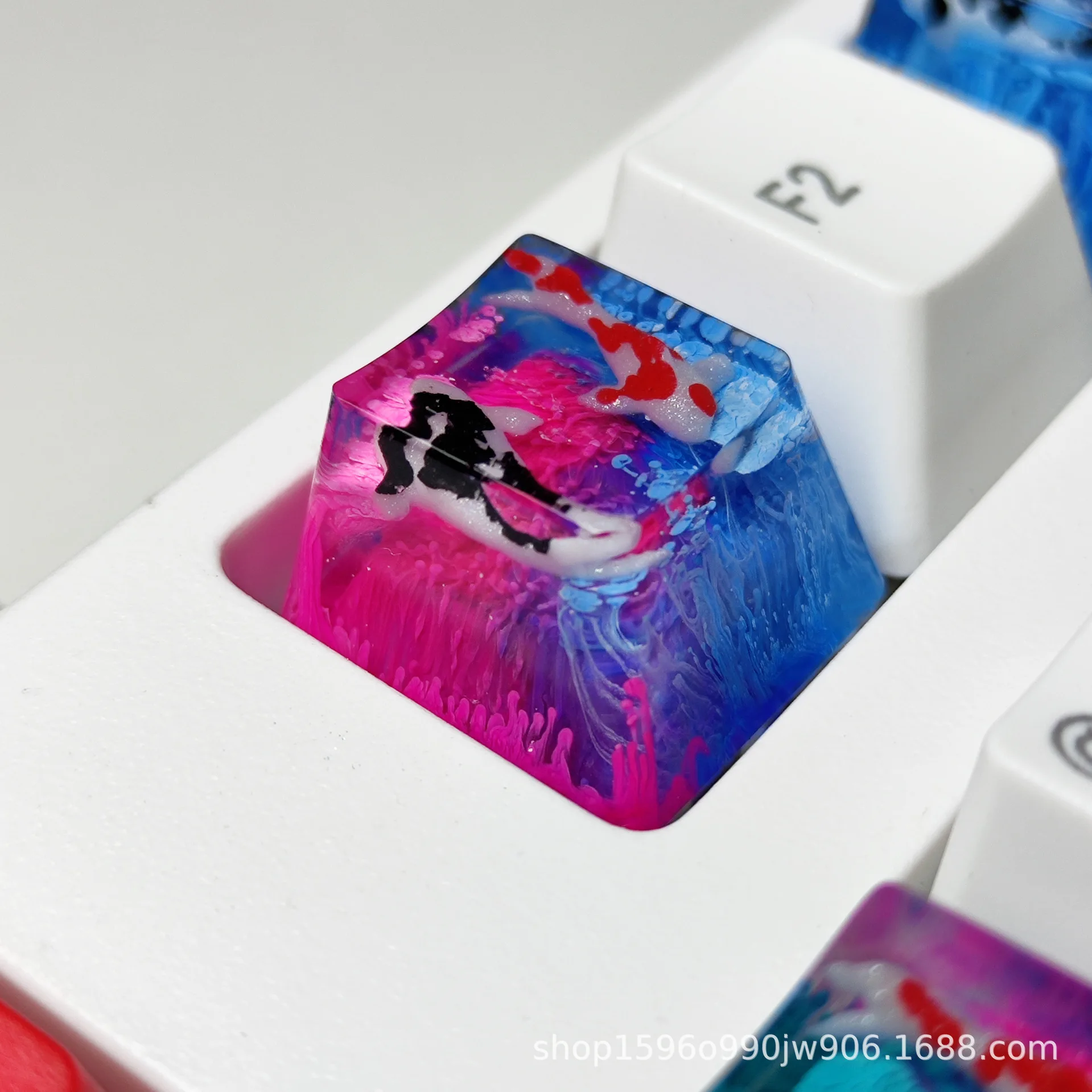 

Custom Translucent Resin Keycaps for Mechanical Keyboard Artisan Personalized Keycaps with Custom Height Backlit Compatible