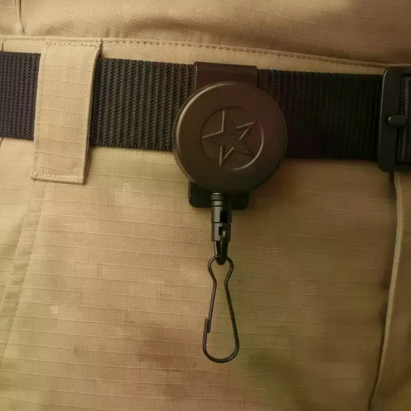 Retractable Anti Loss Keychain with Belt Clip Easy Pull High Strength Steel Wire Rope for Travel Hiking Outdoor