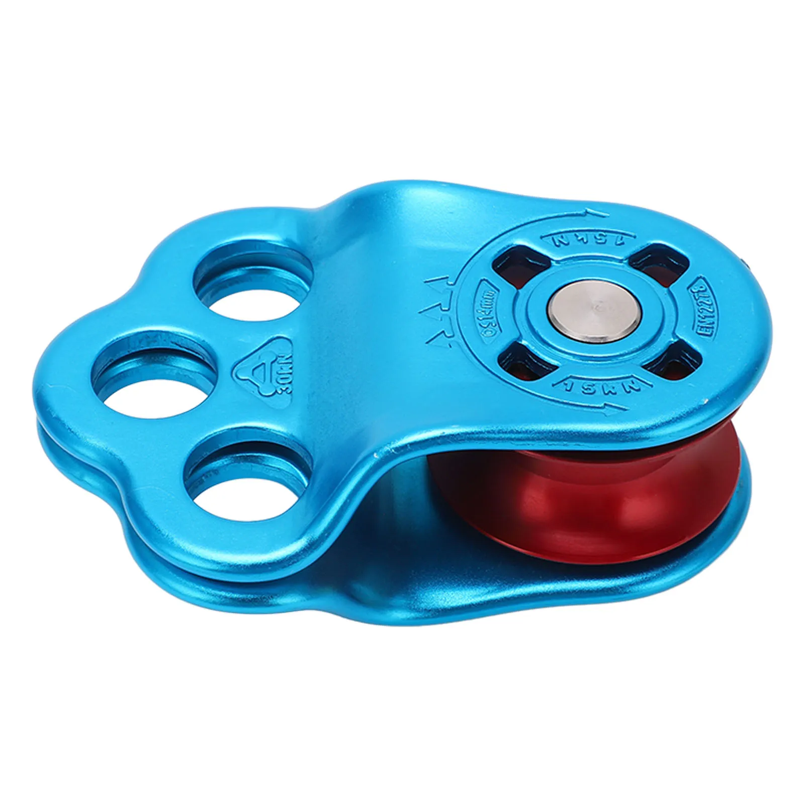 New Aluminum Alloy Climbing Pulley 7075 Aluminum 30kN Rope Pulley 3 Hole Mount Blue Red Single Pulley Rock Climbing view 3