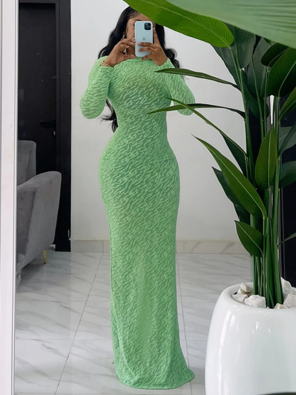 Abito sexy sexy lungo Sve Floing Slim Fit Dr n Sle a vita media in poliestere lavorato a maglia con gonna lunga Boho Chic