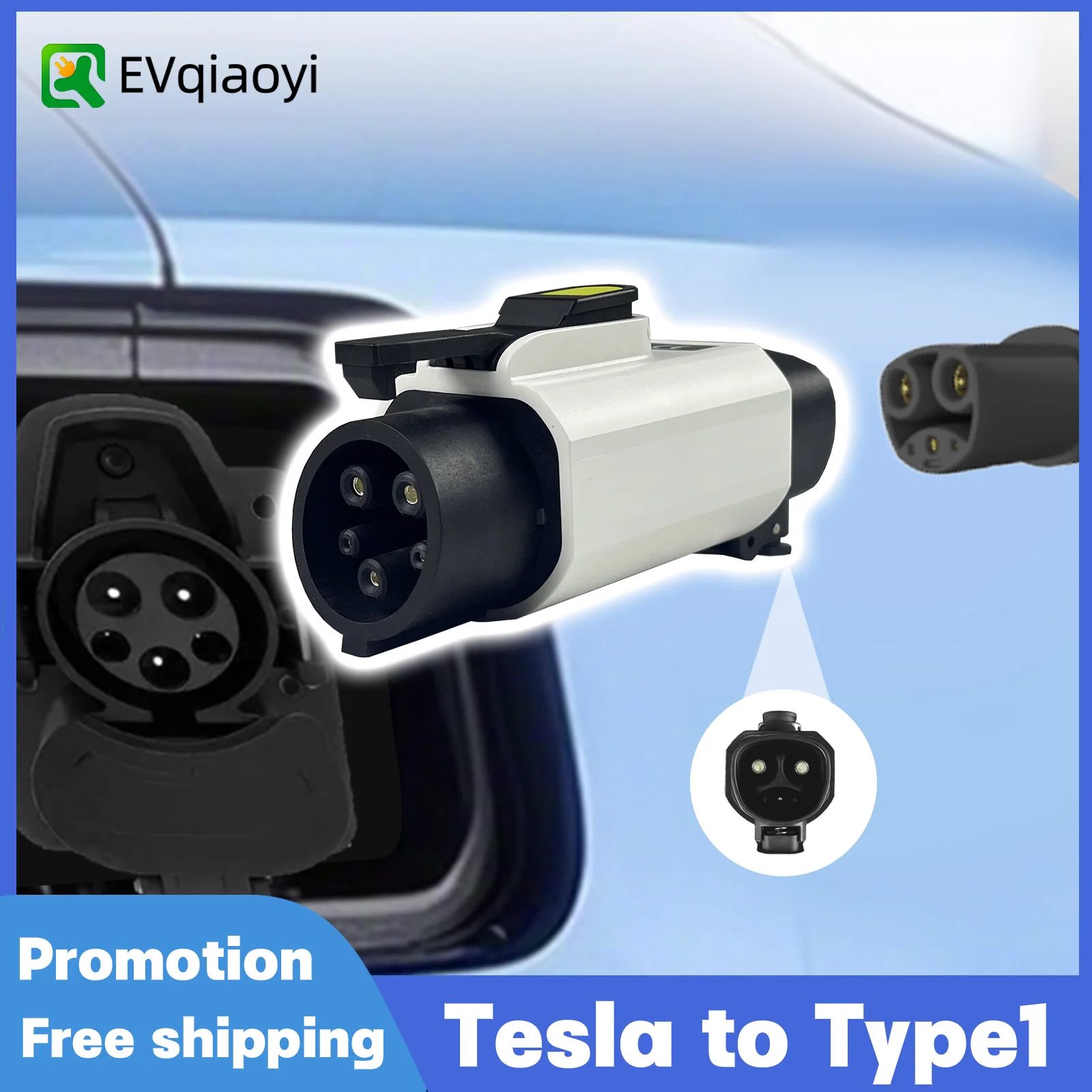 

EVqiaoyi Tesla For J1772 Lockable anti-theft adapter 7.2kw Tesla Charging Pile to TYPE1 Car Charging Adaptor