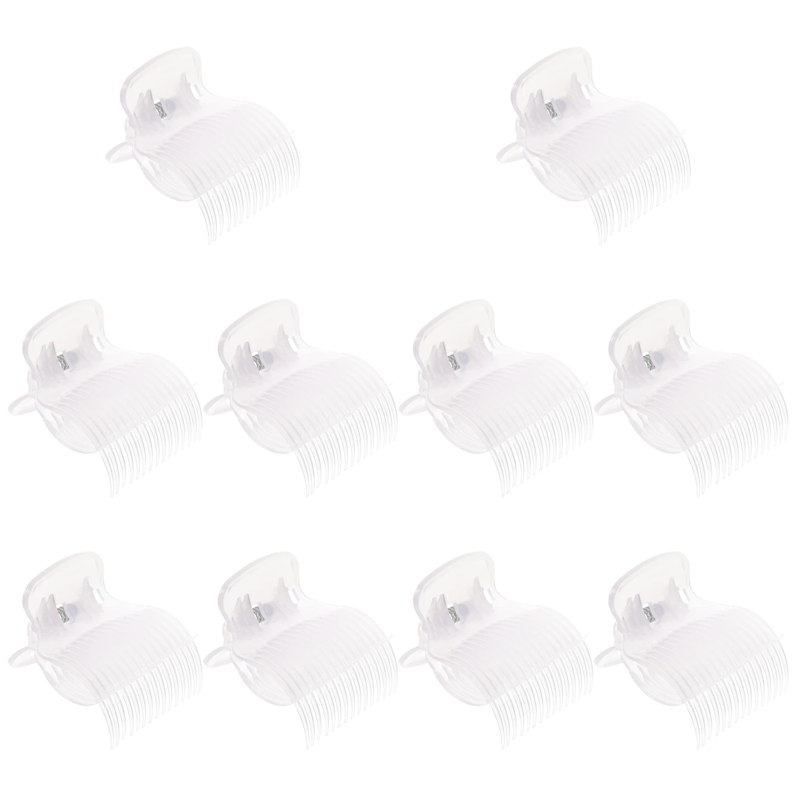 

10pcs Hot Roller Clips Hot Curler Claw Clips Transparent Abs Quick Heating Roller Jaw Clamps For Hair Styling Coloring Perming