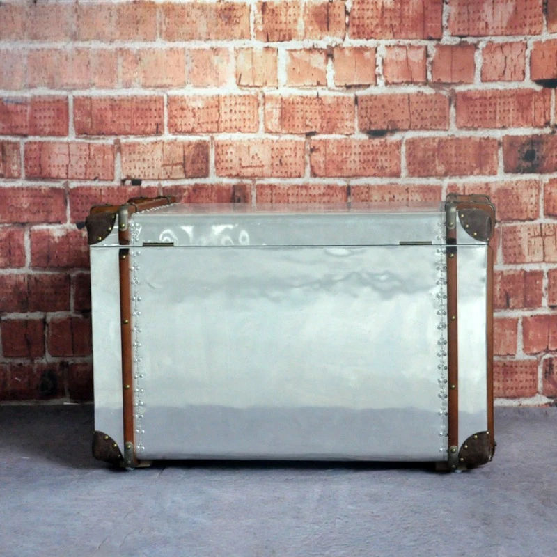 Aluminum edge tablevintage vintage locker bar clothing store corner table