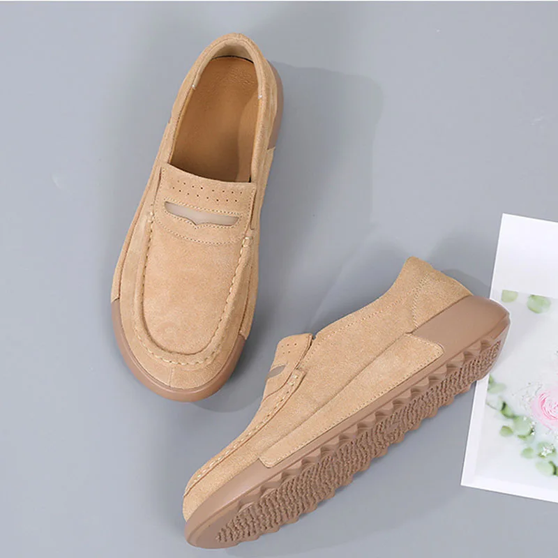 2024 Herbst hochwertige Damenschuhe schlüpfen auf flache Plateaus chuhe lässige Turnschuhe Damenschuhe Keil Damen Slipper wsh5134