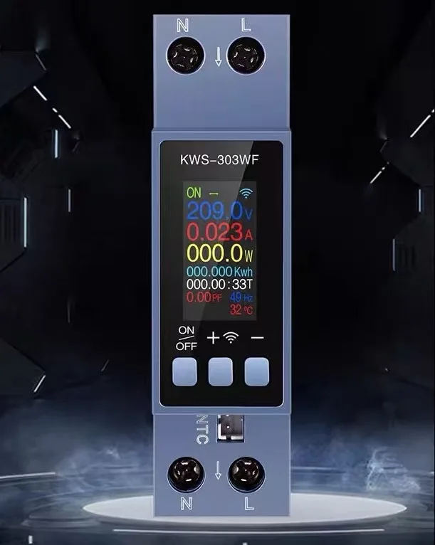 Picture 5: KINEE Smart WiFi MCB Circuit Breaker Switch with Voltage, Current, Timer, and Temperature  Functions 0-40A