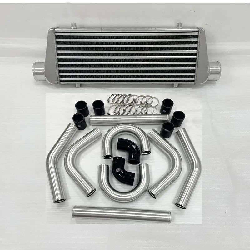 Front Mount Intercooler Universal Turbo Intercooler 450x180x65 2.5' Intercooler Pipe Aluminium Pipe Tube Hose Kit
