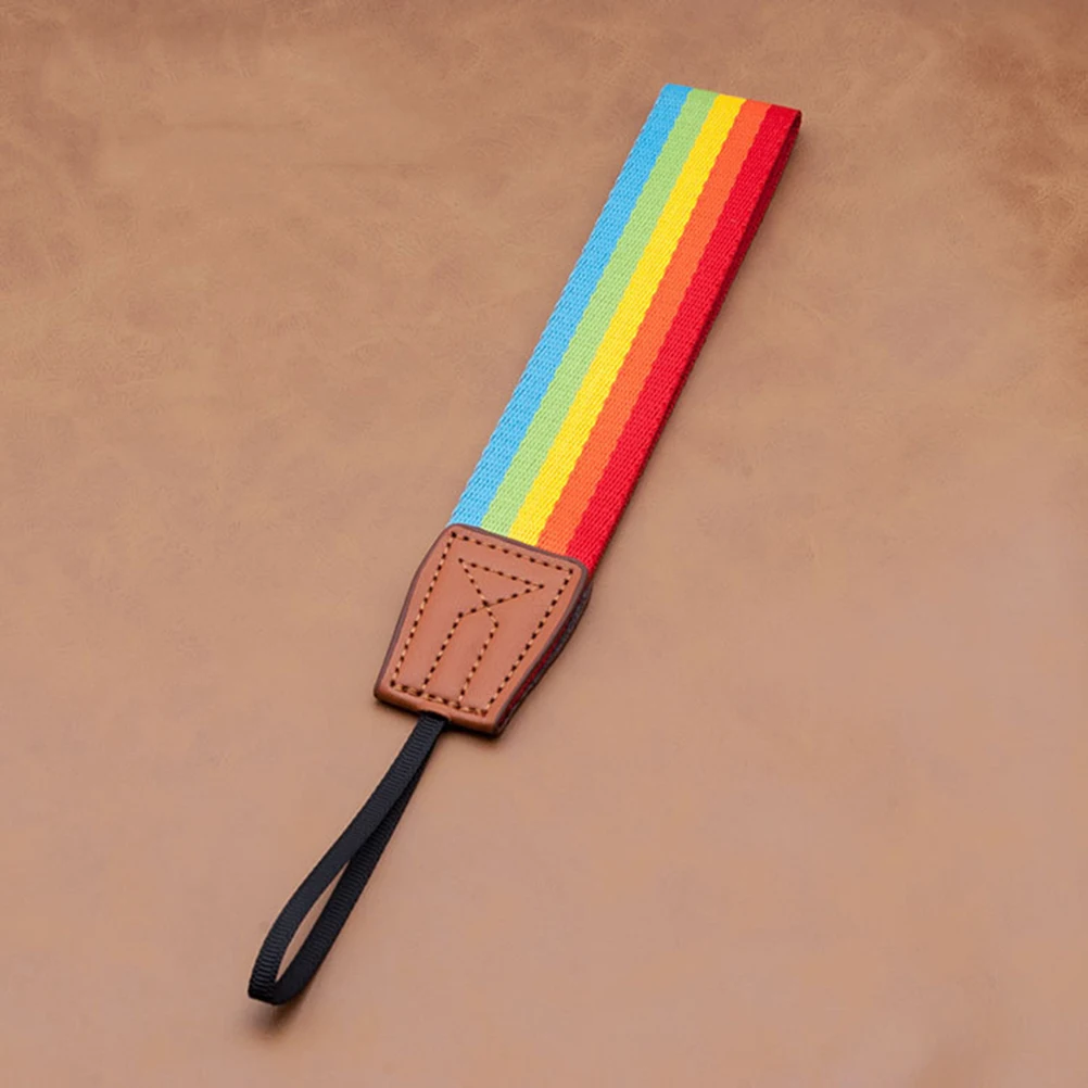 

Wristbands Camera Digital for Safety Strap Key Rainbow Stripe Wristlet
