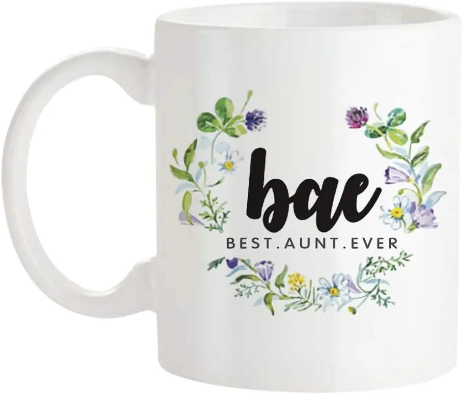 Best Aunt Ever, Aunt Mug, Aunt To Be, Promoted to Aunt, New Aunt Mug, Auntie Mug, 11 Oz Novelty Coffee Mug/Cup, White