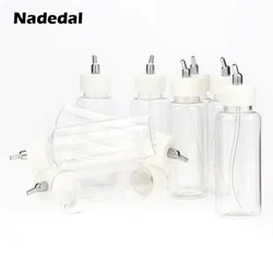 10PCS 100cc Plastic Airbrush Jars Dual-Action Siphon Feed Air Brush Bottles Pot Lid Adapter Airbrushing Accessories Paint Bottle