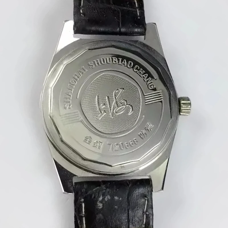 Shanghai relógio mecânico manual para homens mão vento relógio de pulso relógios originais homem de negócios couro preto orologio masculino