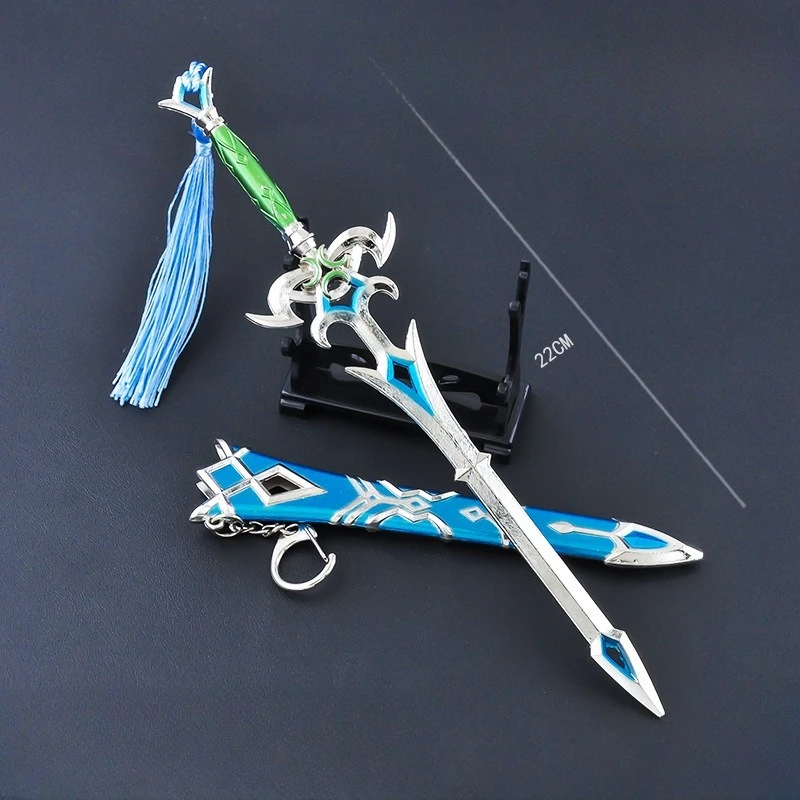 New 21cm Tears of The Kingdom Sword of Zora Anime Model Alloy Crafts Game Peripherals Collection Festival Gifts Toys Kids