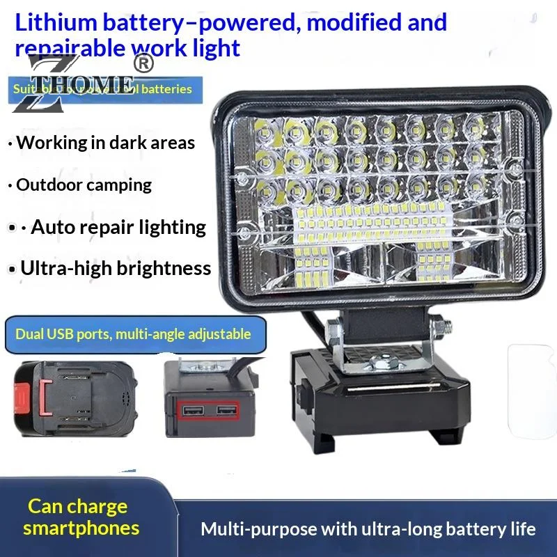 1Pcs 3/4/5/8 Inch Portable LED Spotlight Cordless Handheld Light Compatible With For 18 V 20V Battery For Outdoor Work Fishing