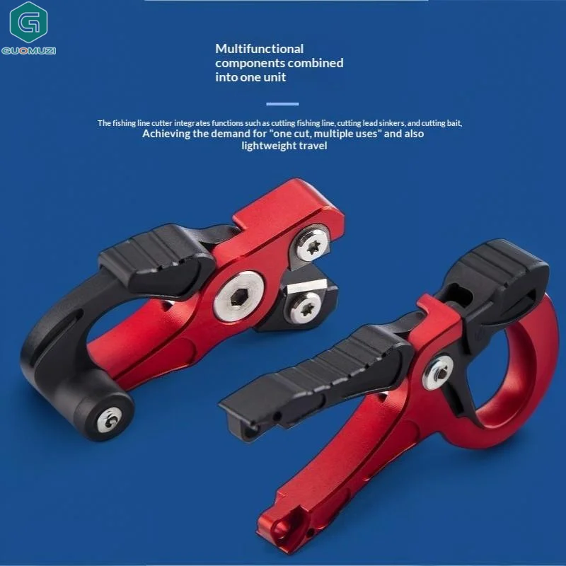 1 PCS Multipurpose Aluminum Fishing Line Cutter Line Nippers Design Secure Sliding Lock For Anglers