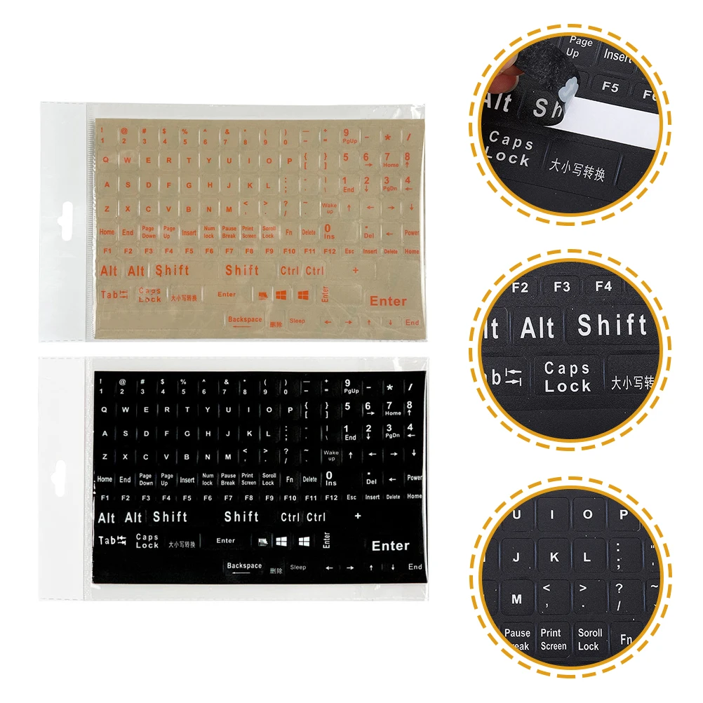 

Universal English Keyboard Stickers PVC Material Smooth Surface Wear-Resistant Fade-Proof Laptop Desktop Notebook Keys Update