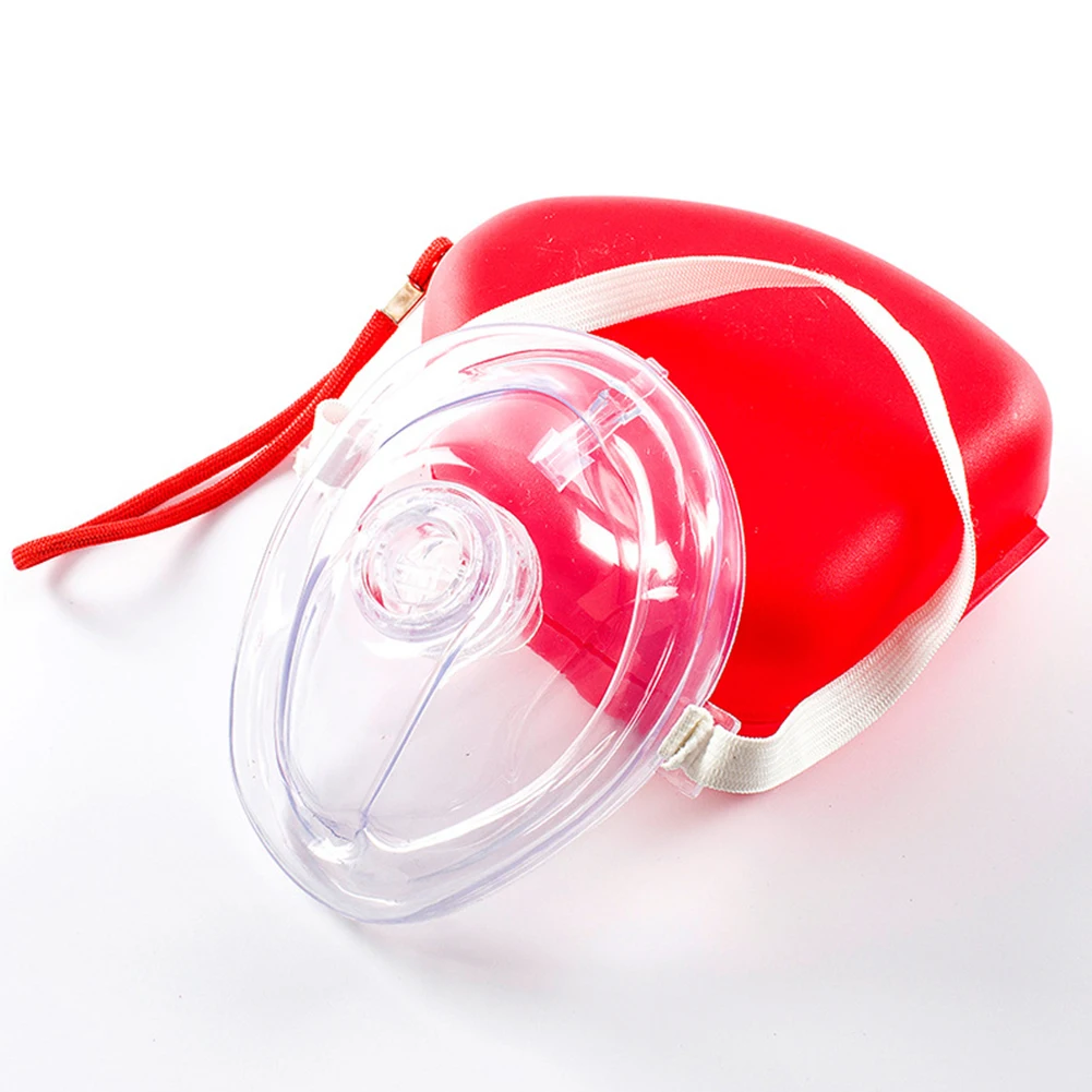 10-1Pcs Artificial Respiration Breathing Mask Outdoor Survival Kit First Aid Rescue CPR One-Way Valve Mask Hiking Camping Tools