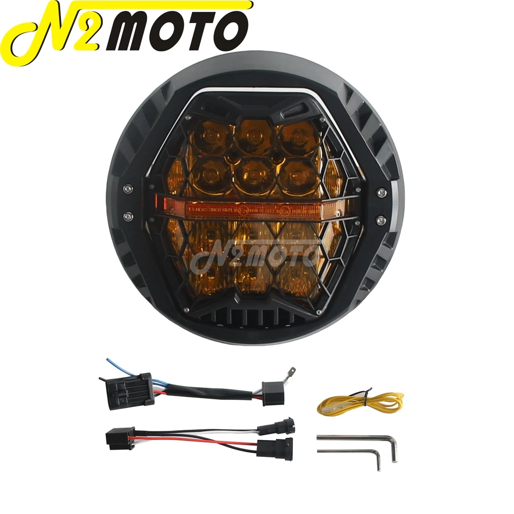 7 Inch IP67 Motorcycle LED Head Light High Low Beam Day Running Light For Harley Softail Touring  Street Electra Tri Glide Dyna