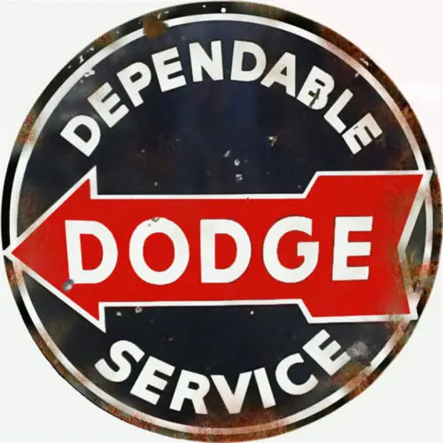 Dependable Auto Service Station Round Sign