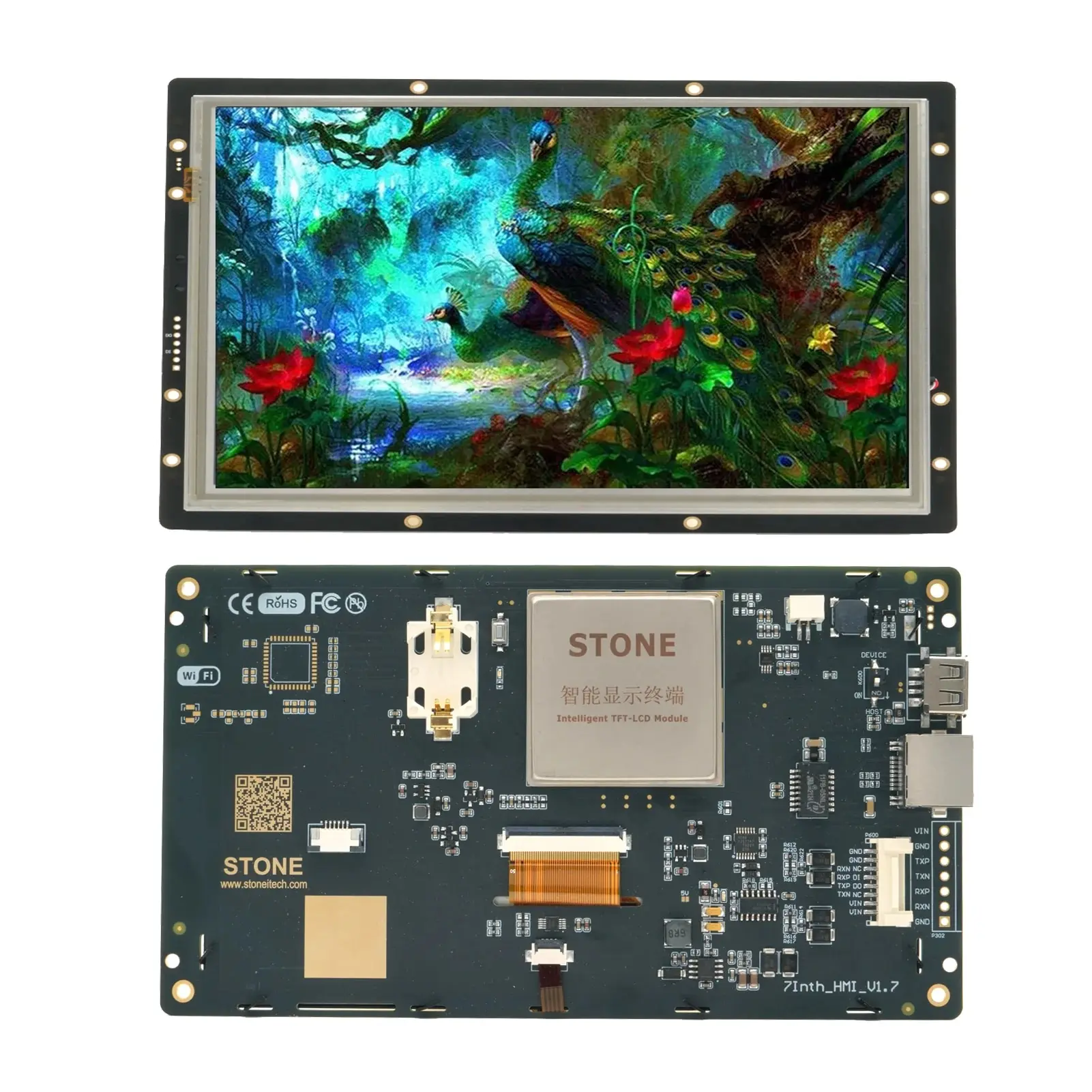 

SCBRHMI Screen Board- 7" HMI Inteligent USRT TFT LCD Touch Display Module Applied to Consumer Electronics Field