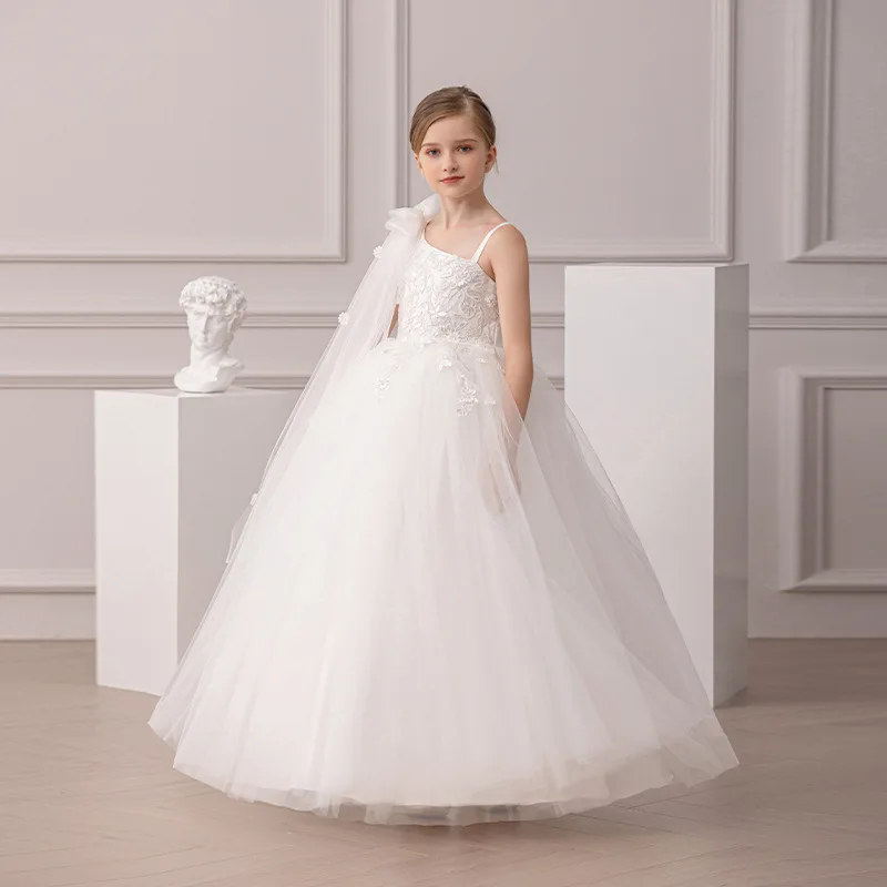 Girls Party Dresses Wedding Prom Gown luxury Teenage Dresses For Girls Princess Dress 8-14Y Girl's Ceremonial Piano Formal Gown