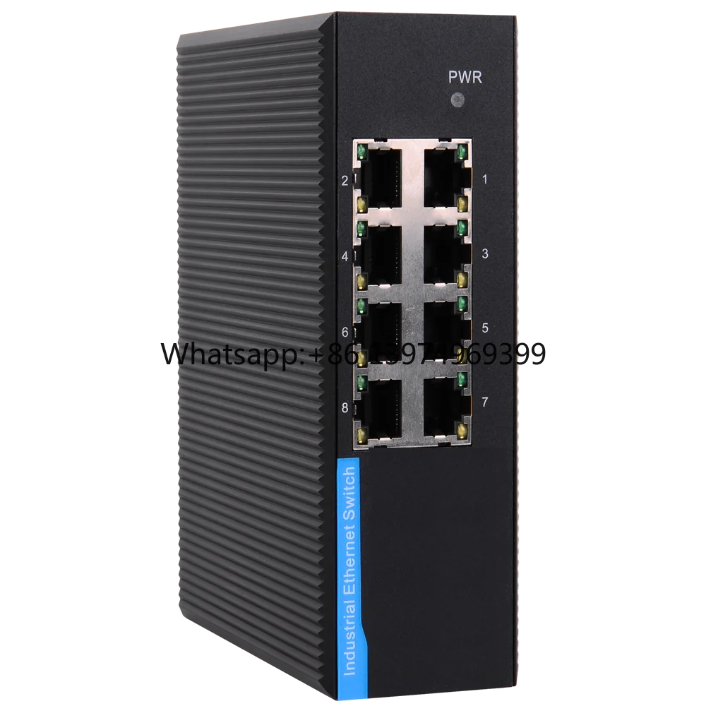 12v 24v 36v 8 Port 10/100/1000Mbps Gigabit Unmanaged Industrial Ethernet Network Switches