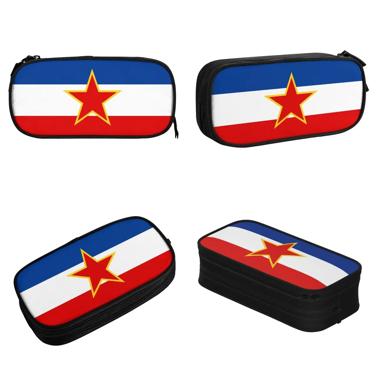 New Yugoslavia Flag Pencil Cases Pencil Box Pen Box for Student Big Capacity Pencil Bags School Supplies Zipper Accessories