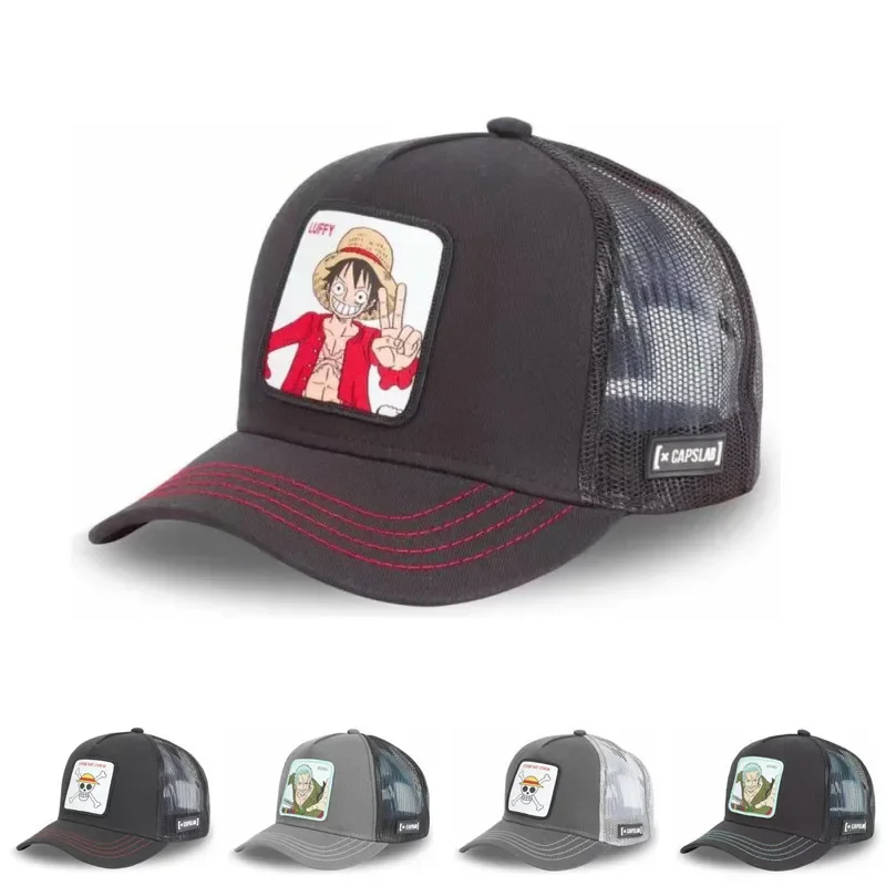 One Piece Luffy Embroidery Hat Boys Women Baseball Cap Summer Sunhat Parent-child Cartoon Anime Outdoor Sport Shade Cap Gifts