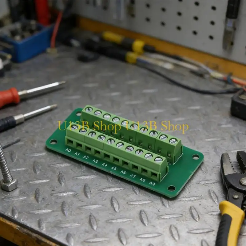 U13B Insulated 10 Position Screw Terminal Block Safe Connection Solution Terminal Connector Plastic Texture for Electronics