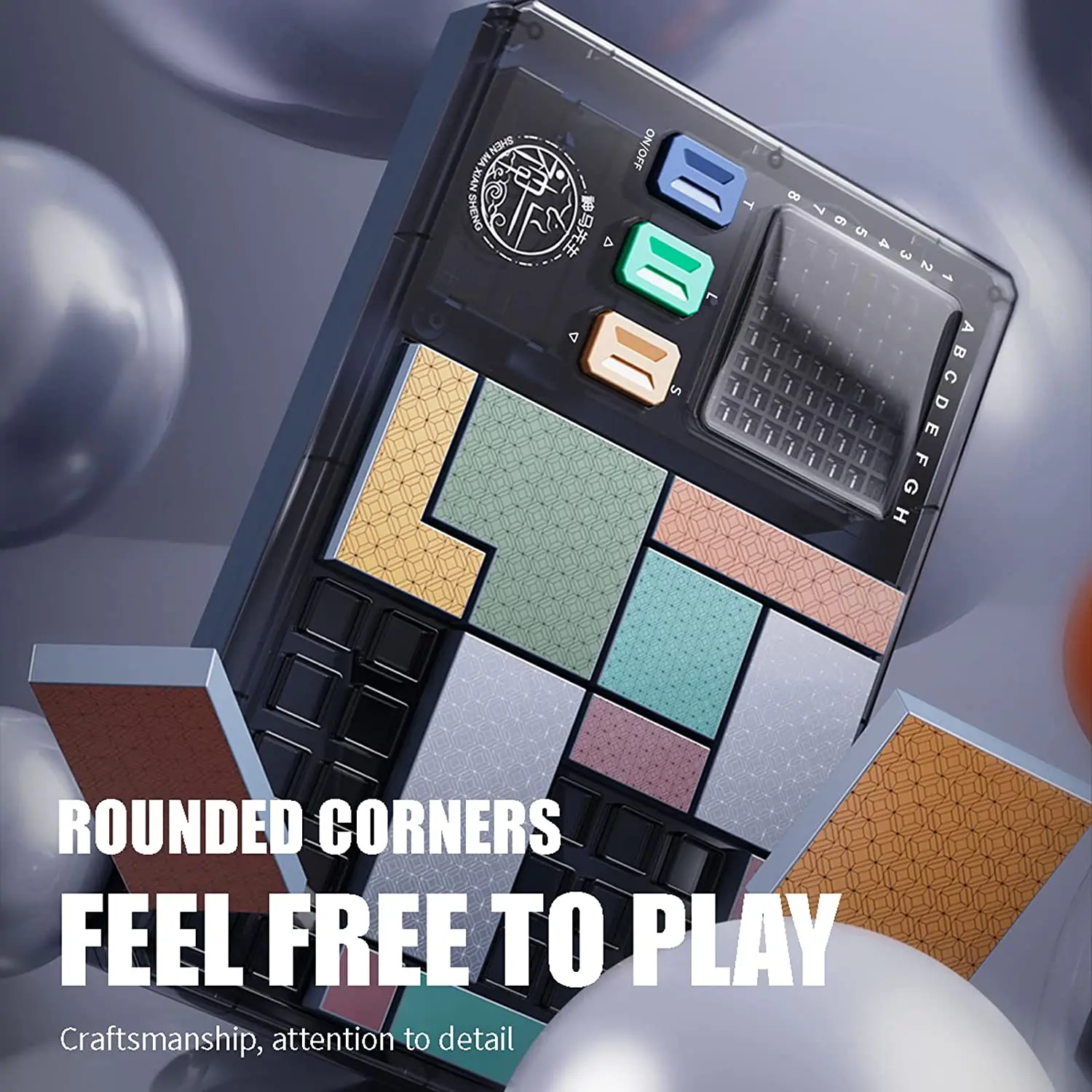 Blöcke Puzzle Spiele, Elektronische Gehirn Spiele Handheld mit 500 + Ebenen, Perfekte Gehirn Teaser Rätsel, STEM Geschenk, Road Trip Spielzeug