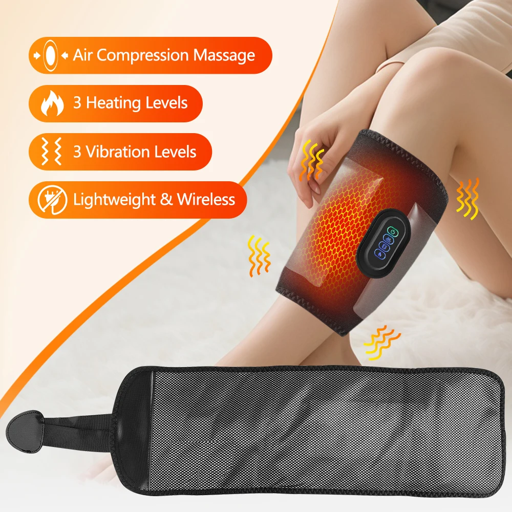 

Wireless Air Pressure Calf Massager Promotes Blood Circulation Muscle Relaxation Device with 3 Intensities Leg Massager