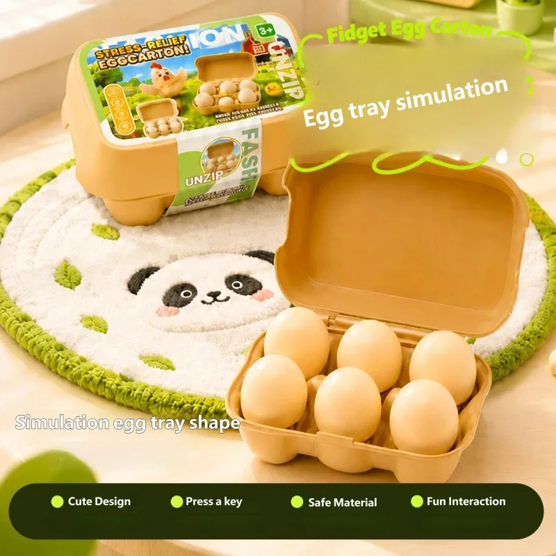 Finger Button Stress Relief Simulation Egg Tray Steamed Buns Cookie Box Sensory Push Button Clicker Party Interactive Toys Gift
