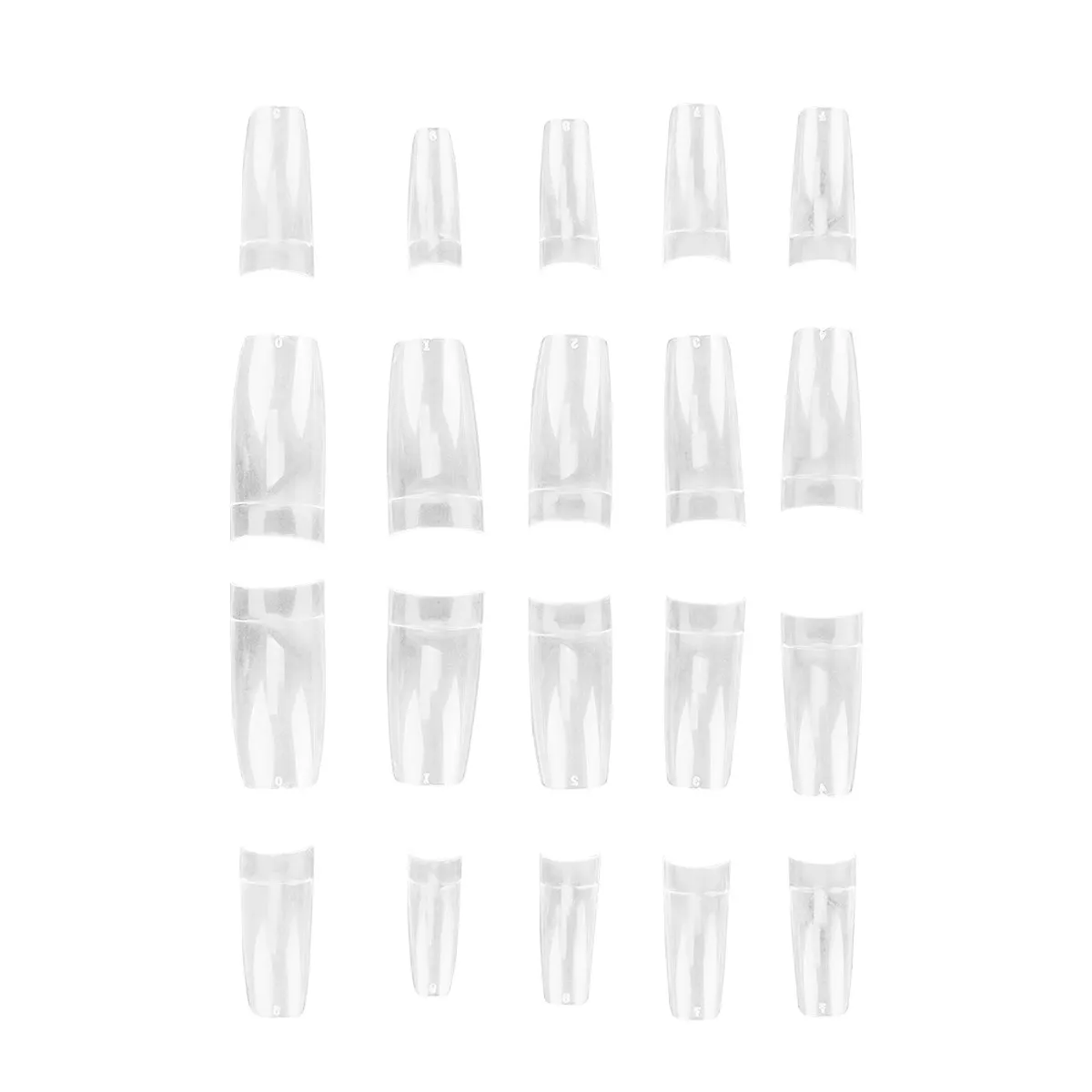 

500Pcs Nail Stickers Transparent Finished French Style Full Nails Decals Short Nail Art Stickers Manicure Tool Women Girls