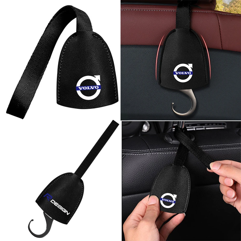 

Стайлинг автомобиля, крючок для сиденья, вешалка для подголовника, подвесные аксессуары для Volvo RDESIGN S60 V40 V50 S40 S80 C30 V60 S40 XC40 XC70 XC90 V90