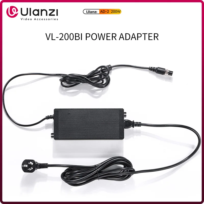 Ulanzi AD-2 200W V-Mount Light Power Adapter for Ulanzi VL-200Bi COB Light EU/US/UK/JP Plug for Choice